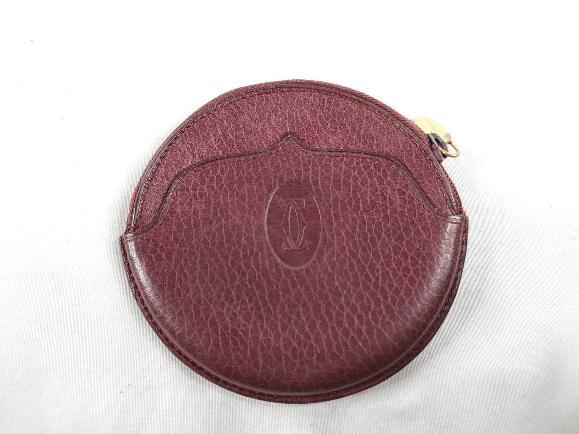 Cartier Must Cartier Must Line Leather Coin Case Bordeaux Coin Case