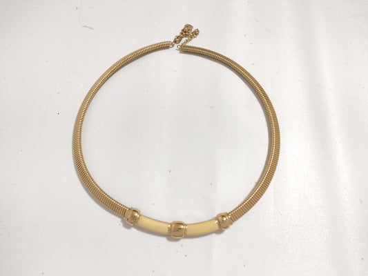 Dior Christian Dior Choker GP Gold Necklace