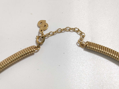 Dior Christian Dior Choker GP Gold Necklace