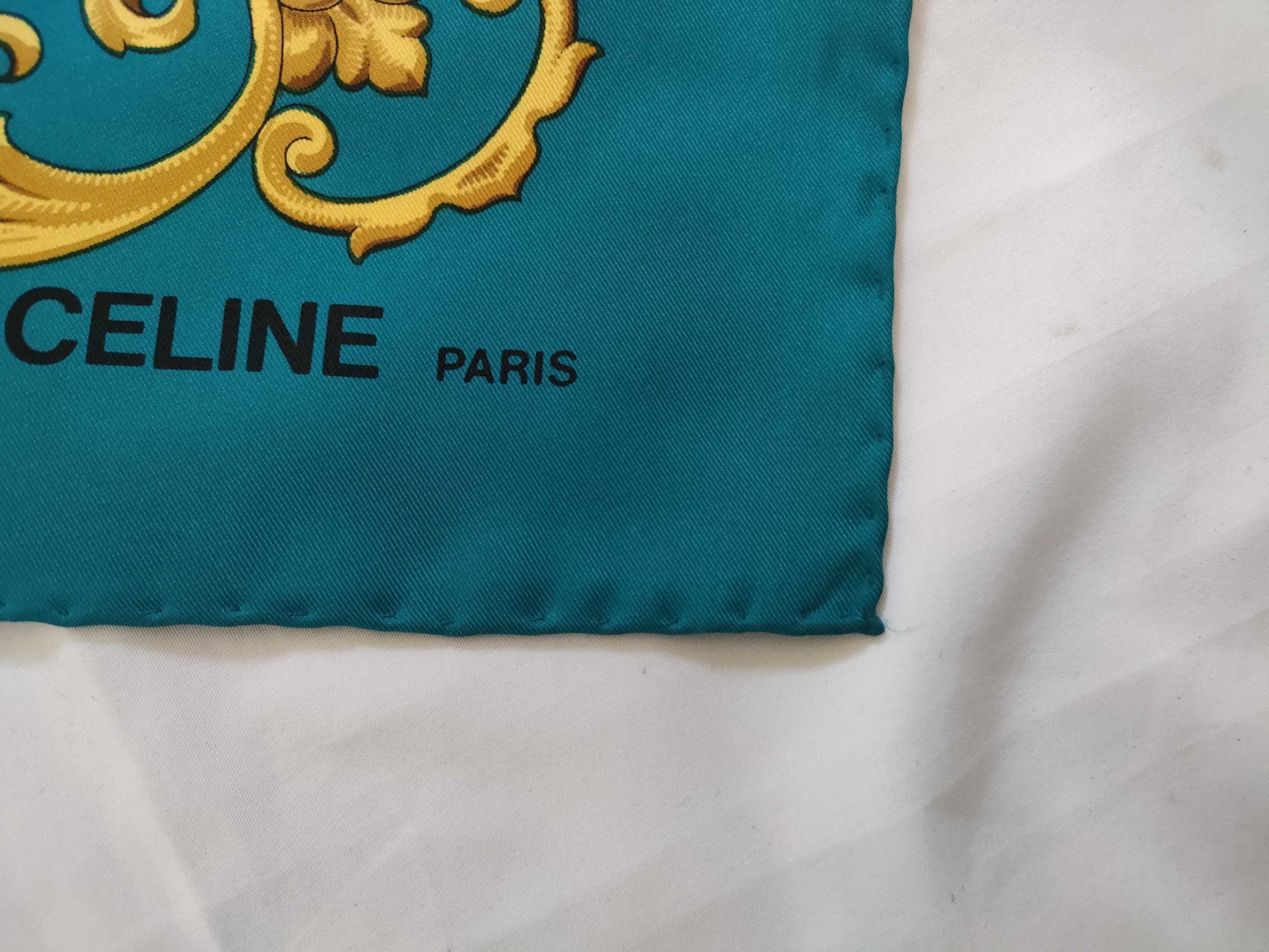 CELINE Silk Scarf Blue Other Accessories