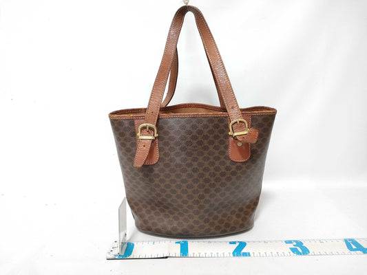 CELINE Macadam PVC and Leather Tote Bag M94 Brown