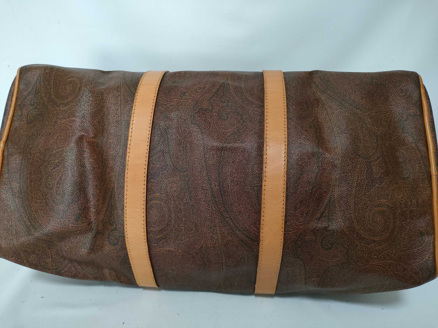 ETRO Paisley Print PVC Boston Bag Brown