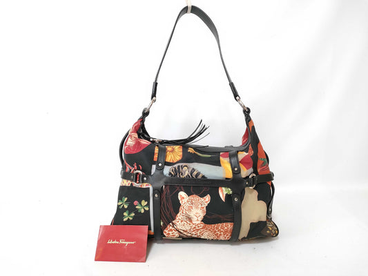 Salvatore Ferragamo Nylon Tote Bag, Multicolor