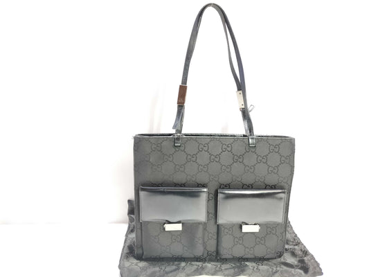 GUCCI GG Nylon Canvas Tote Bag 002/1021 3444 Black