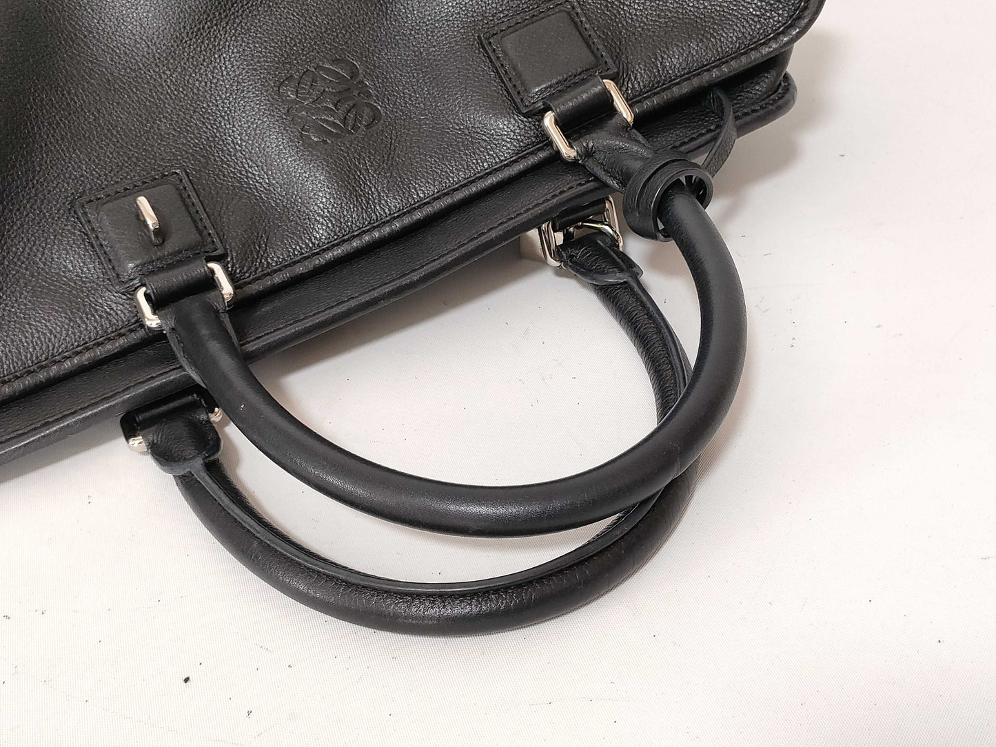 LOEWE Anagram Leather Handbag Black