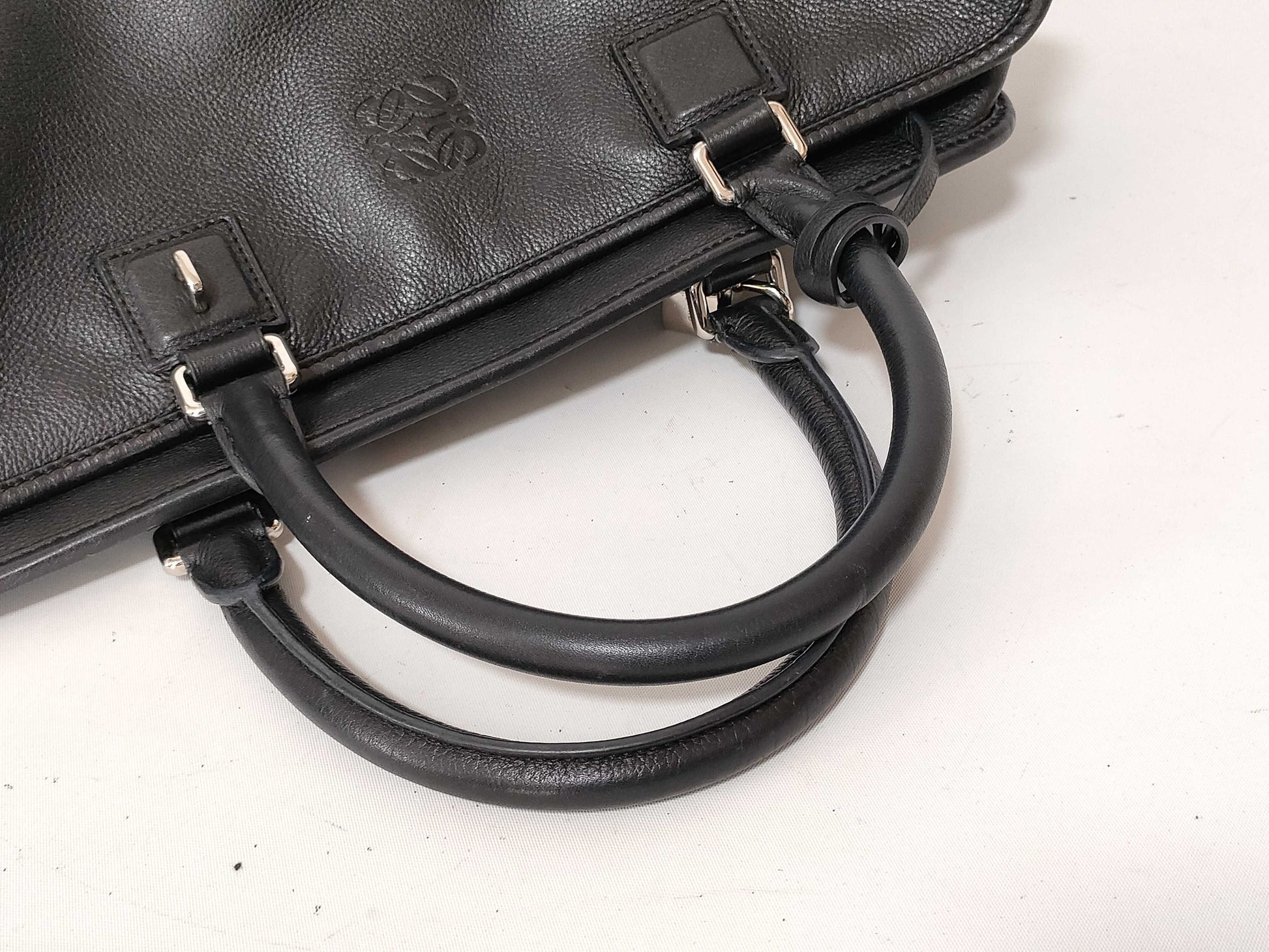LOEWE Anagram Leather Handbag Black