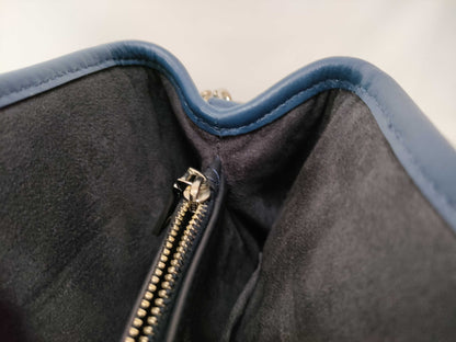 COACH Signature Leather and PVC 2-Way Shoulder Bag F57492 Beige and Blue Handbag
