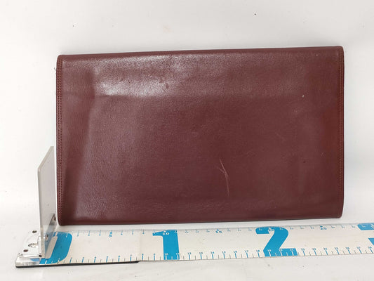 Cartier Must Cartier Leather Clutch Bag Bordeaux Clutch Bag