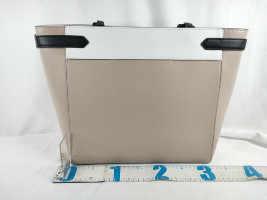 Kate Spade Leather Tote Bag, Pink Beige x White