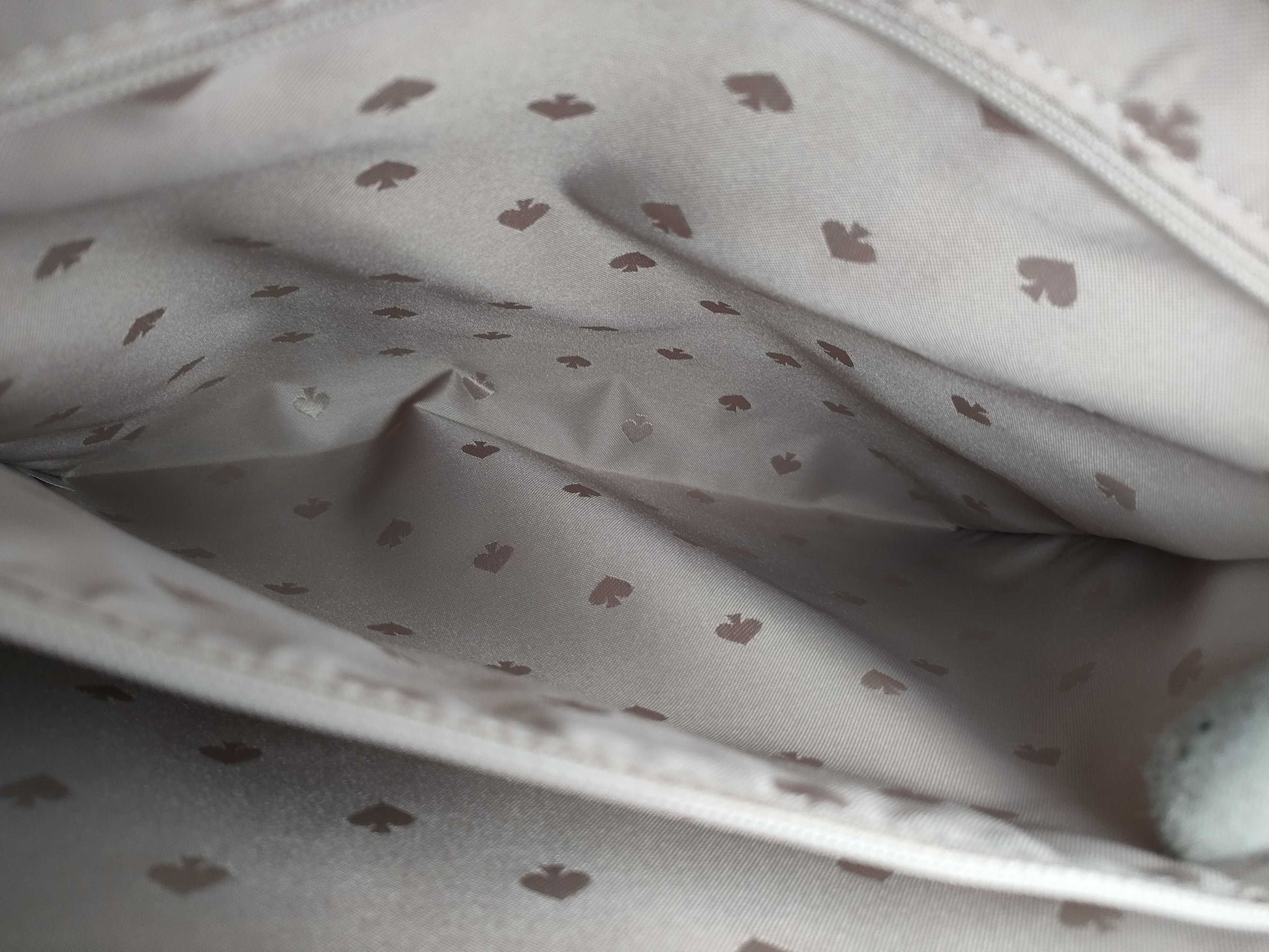 Kate Spade Leather Tote Bag, Pink Beige x White