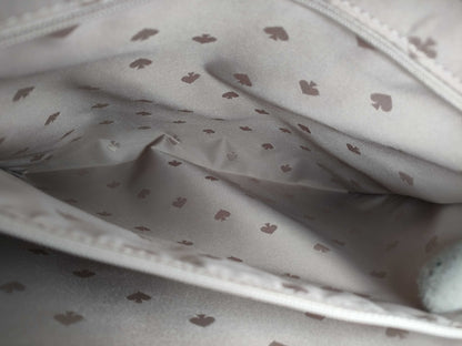 Kate Spade Leather Tote Bag, Pink Beige x White