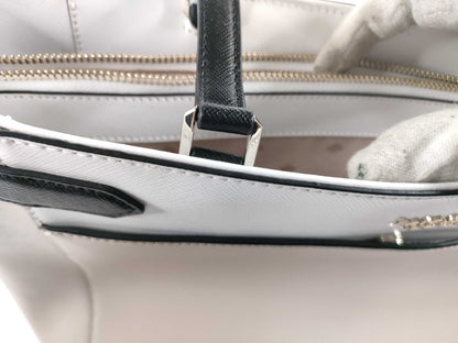 Kate Spade Leather Tote Bag, Pink Beige x White
