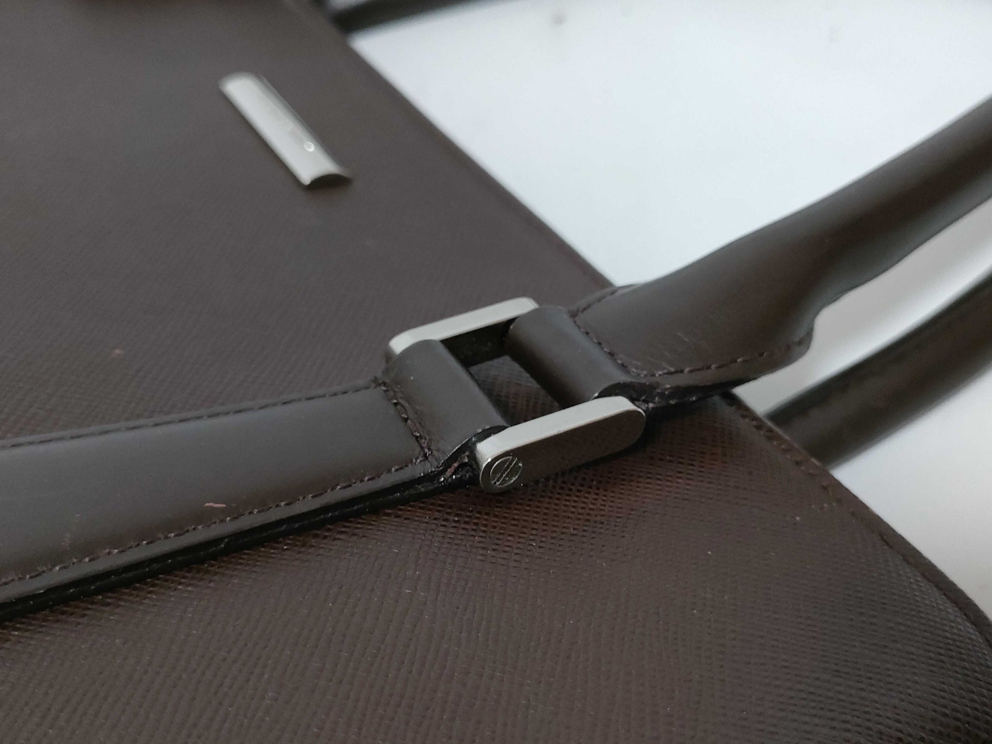 BURBERRY Leather Handbag Brown Handbag