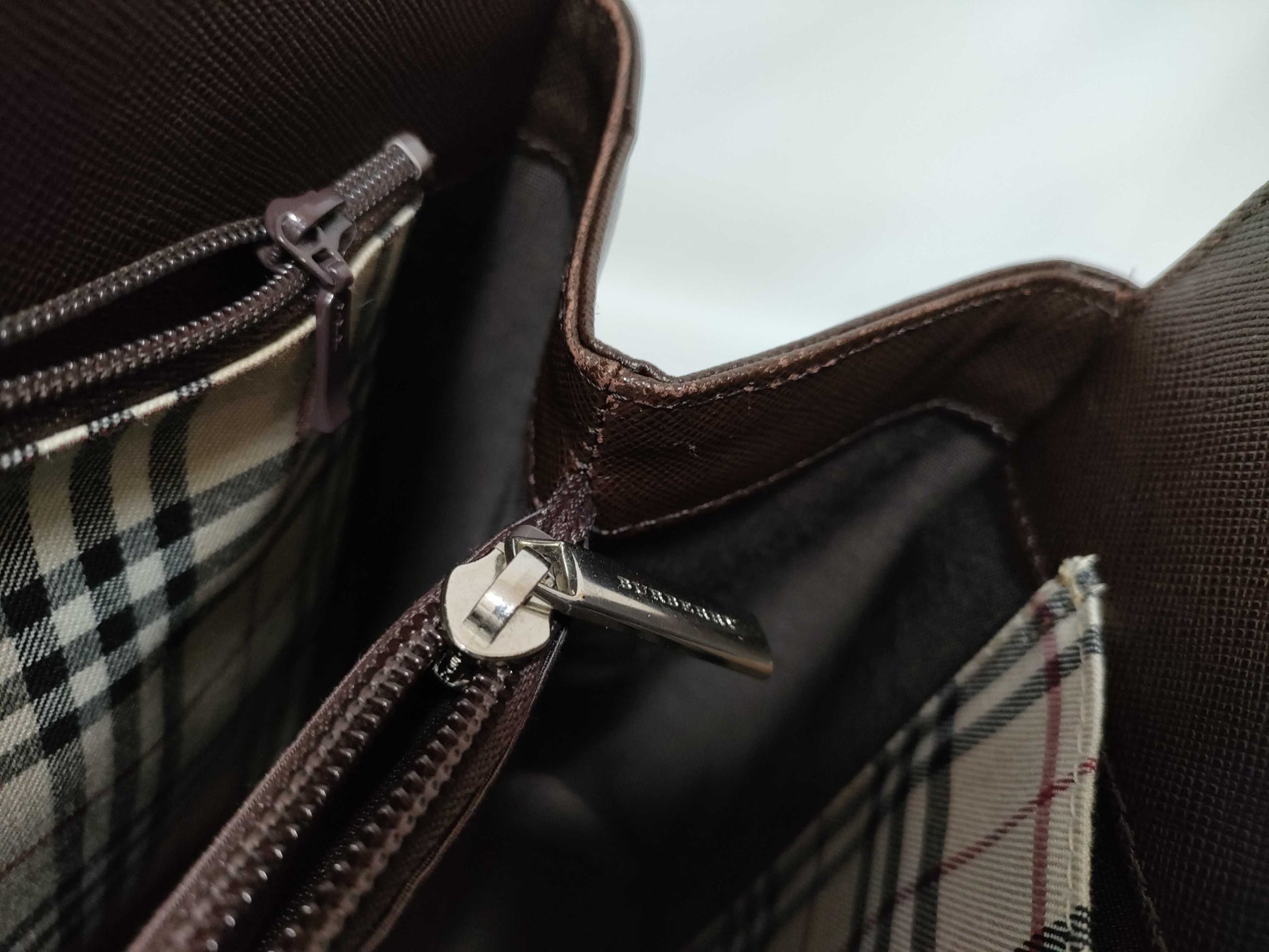 BURBERRY Leather Handbag Brown Handbag