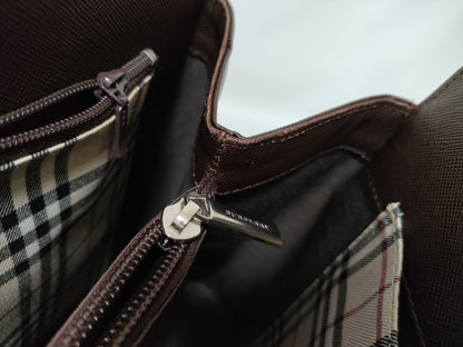 BURBERRY Leather Handbag Brown Handbag