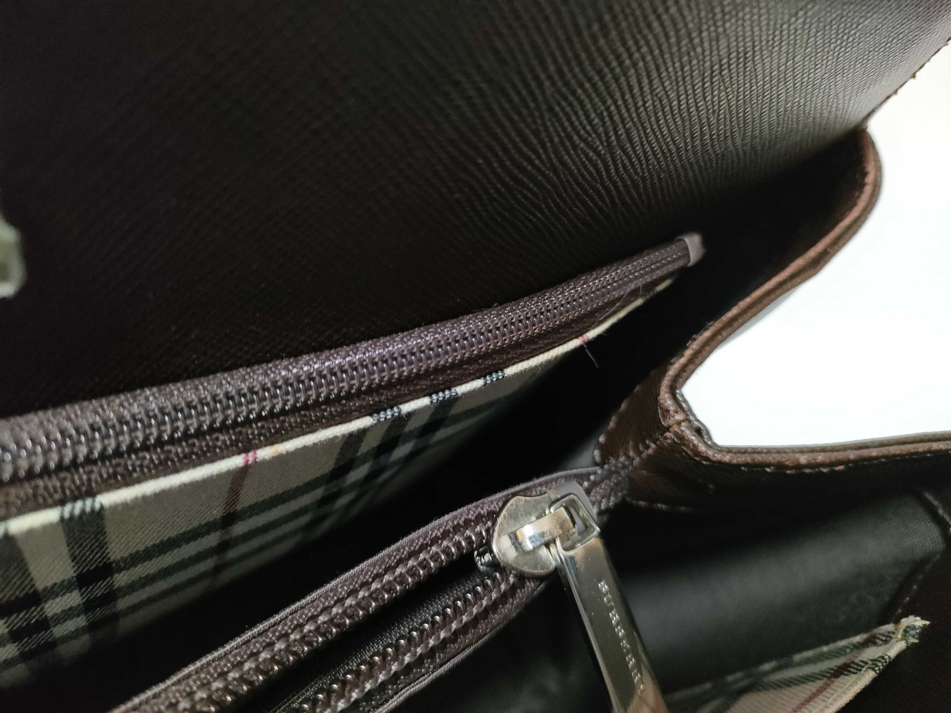 BURBERRY Leather Handbag Brown Handbag