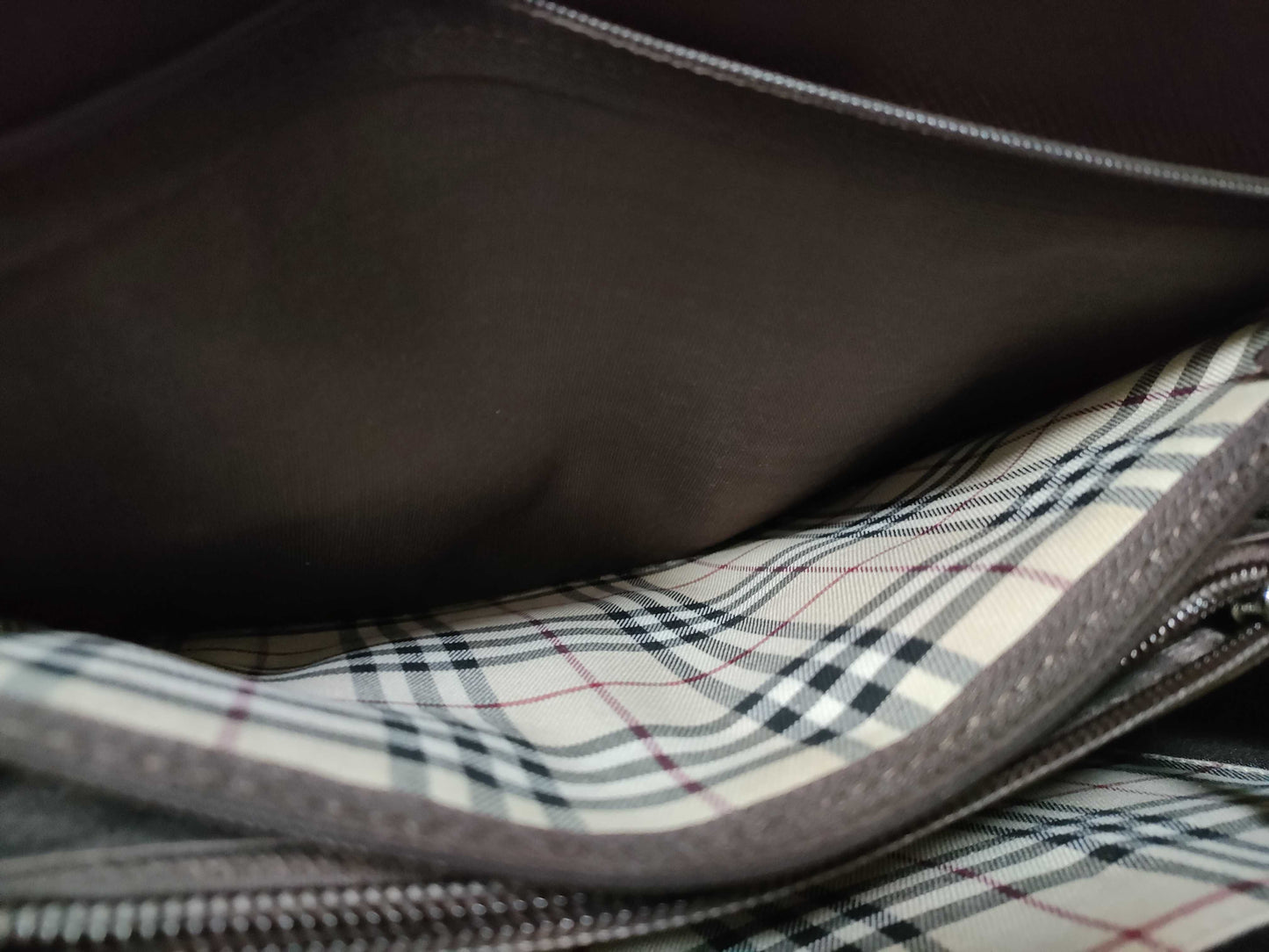 BURBERRY Leather Handbag Brown Handbag