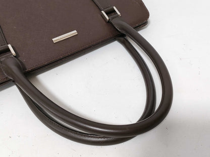 BURBERRY Leather Handbag Brown Handbag