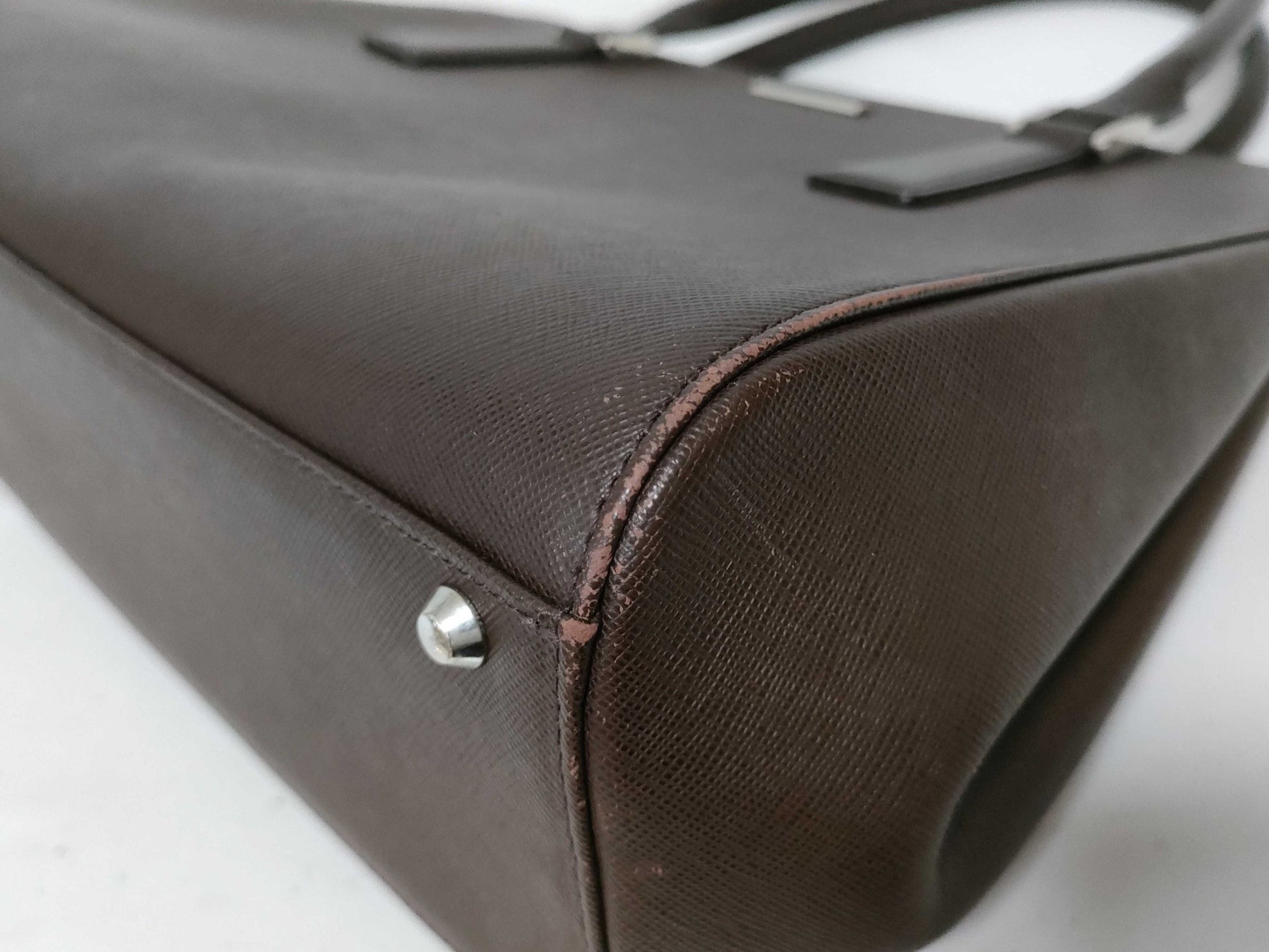 BURBERRY Leather Handbag Brown Handbag