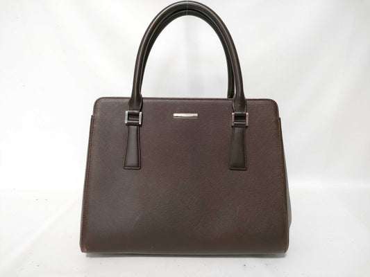 BURBERRY Leather Handbag Brown Handbag