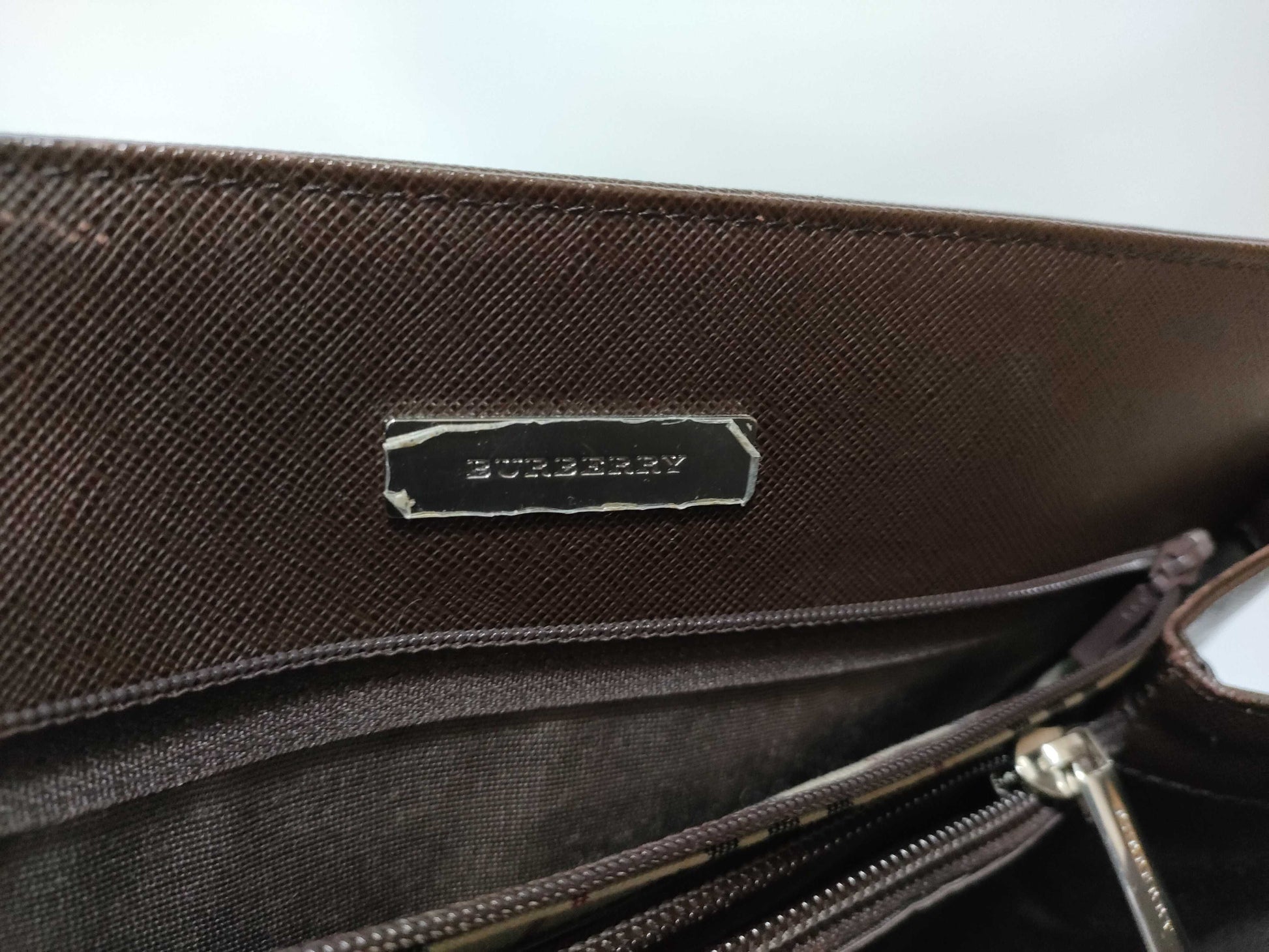 BURBERRY Leather Handbag Brown Handbag