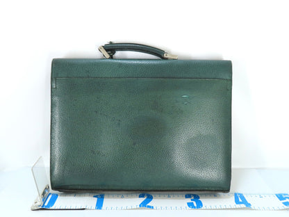 PRADA Prada Leather Business Bag Green Business Bag