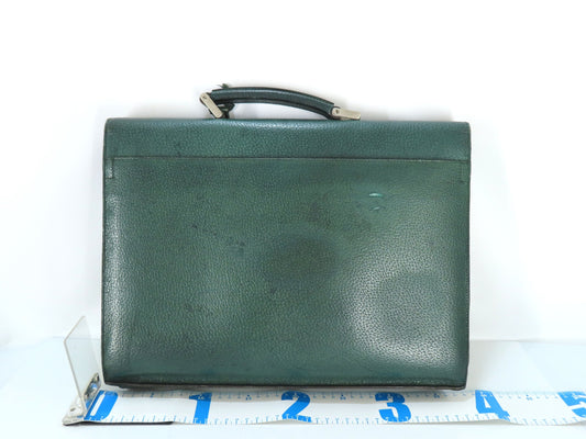 PRADA Prada Leather Business Bag Green Business Bag