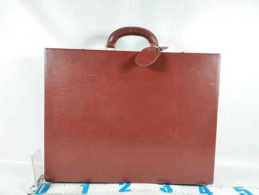 Cartier Must Line Leather Trunk Case Bordeaux Business Bag