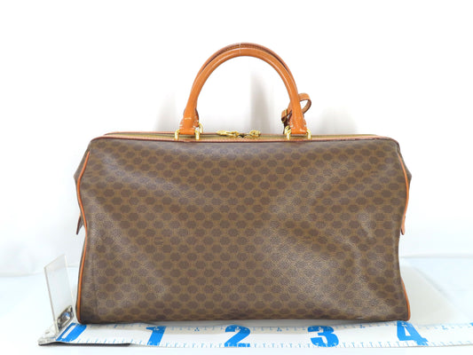CELINE Macadam PVC and Leather 2-Way Boston Bag M94 Brown Boston Bag
