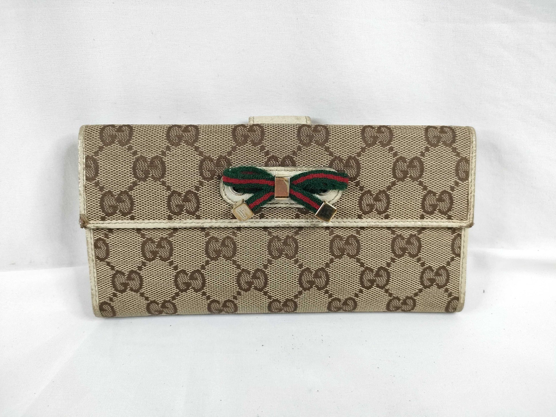 GUCCI GG Canvas Gucci Sherry Line GG Canvas Long Wallet 167464・0416 Beige Wallet