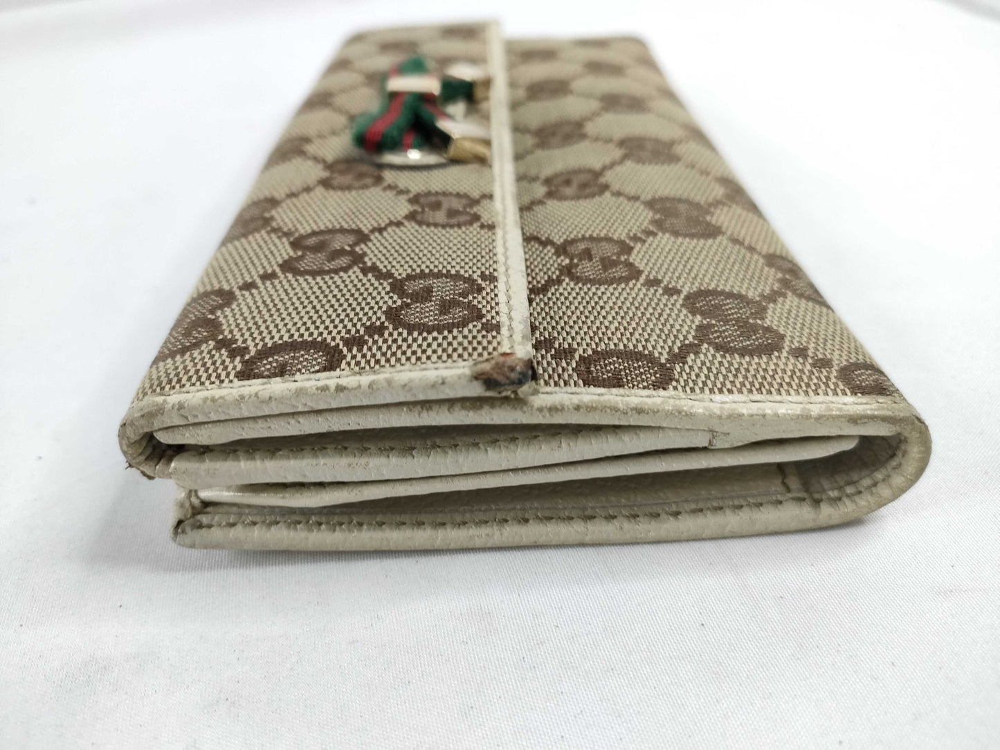 GUCCI GG Canvas Gucci Sherry Line GG Canvas Long Wallet 167464・0416 Beige Wallet
