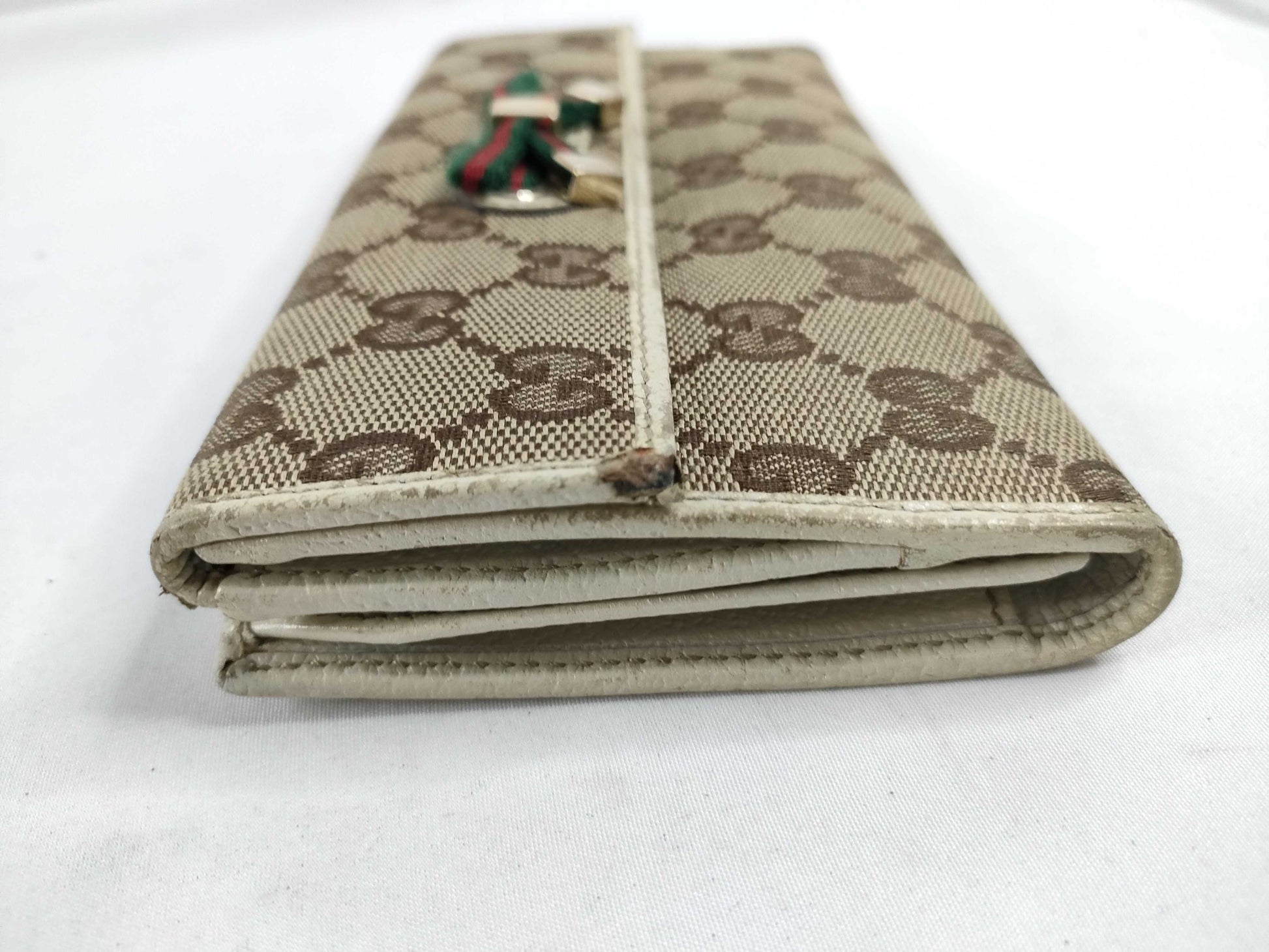 GUCCI GG Canvas Gucci Sherry Line GG Canvas Long Wallet 167464・0416 Beige Wallet
