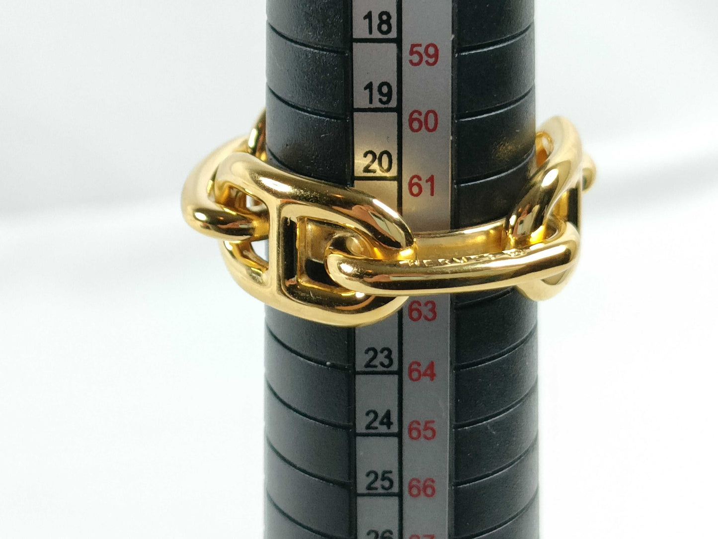HERMES Chaine d'Ancre Scarf Ring GP Gold Other Accessories