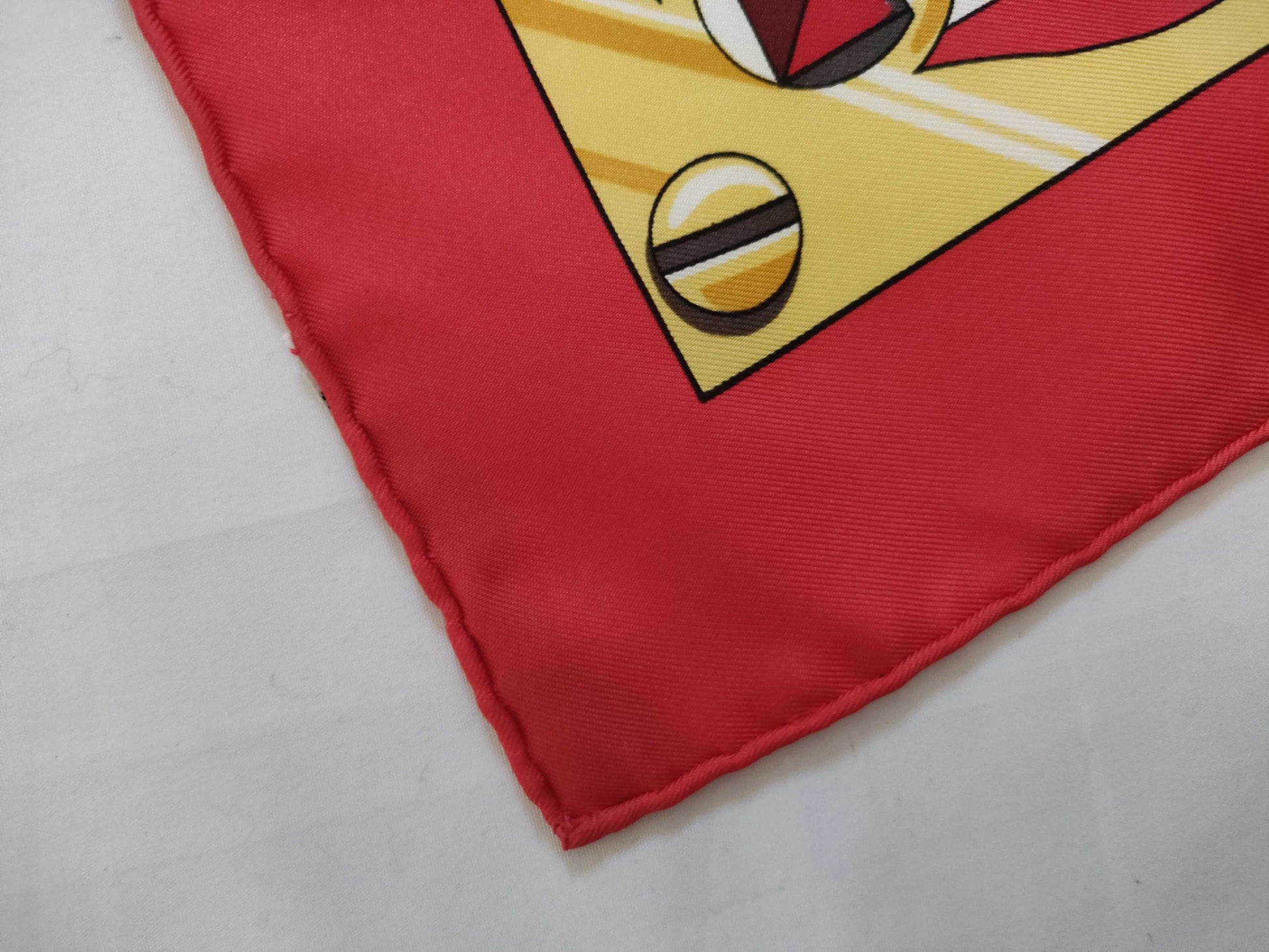 HERMES Carre 90 SEXTANTS Sextant Silk Scarf Red Other Accessories