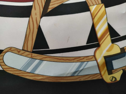 HERMES Carre 90 SEXTANTS Sextant Silk Scarf Red Other Accessories