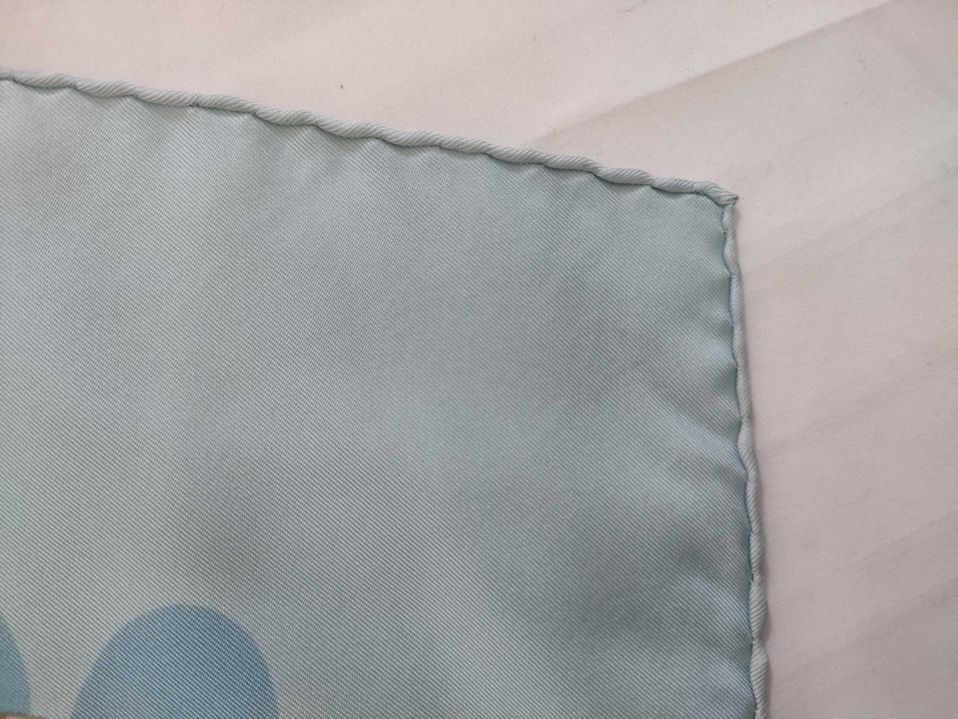 HERMES Carré 90 Golf Ball Silk Scarf Light Blue x White Other Accessories