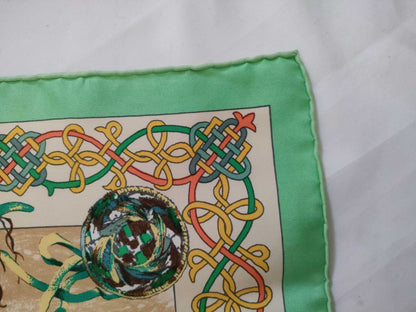 HERMES Carre 90 PLUMES DE LOUEST Silk Scarf Brown Other Accessories