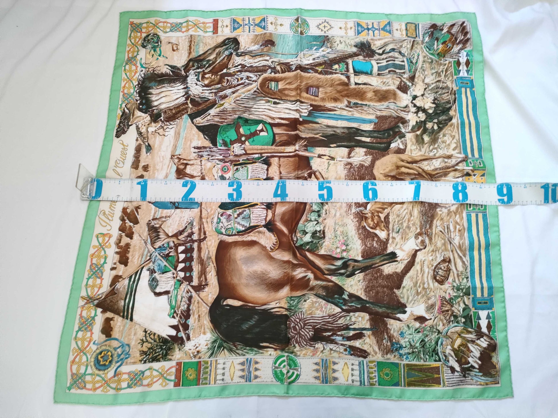 HERMES Carre 90 PLUMES DE LOUEST Silk Scarf Brown Other Accessories