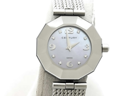 Century Time Gem 83947 Quartz Blue Shell Dial Women's Watch 