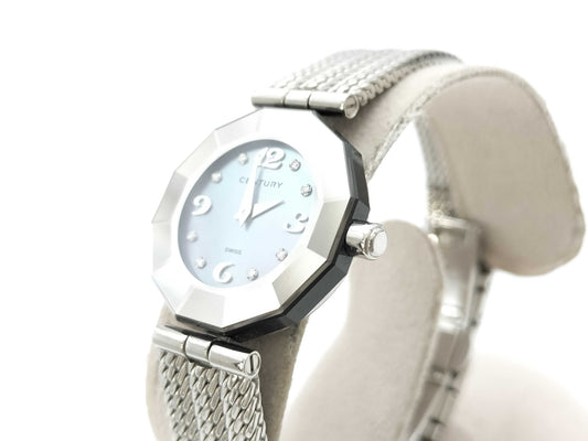 Century Time Gem 83947 Quartz Blue Shell Dial Women's Watch 