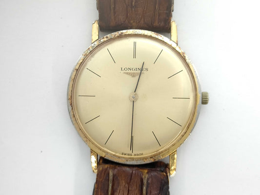 LONGINES 17 784859 Manual Winding Gold Dial Boys' Watch