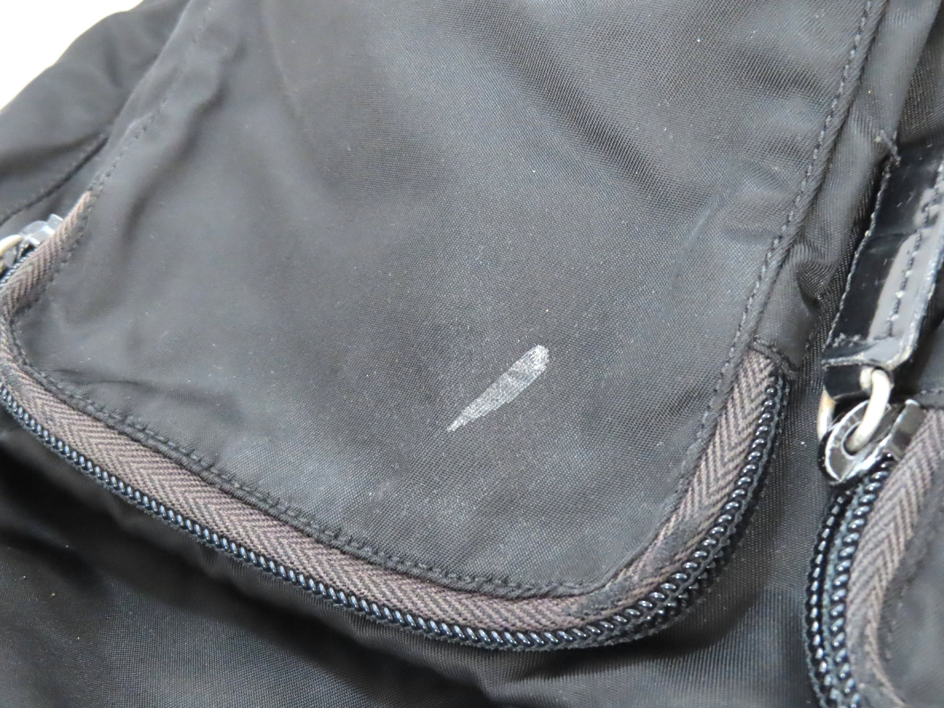 PRADA Prada Tessuto Shoulder Bag with Triangle Logo Plate, Black
