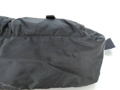 PRADA Prada Tessuto Shoulder Bag with Triangle Logo Plate, Black