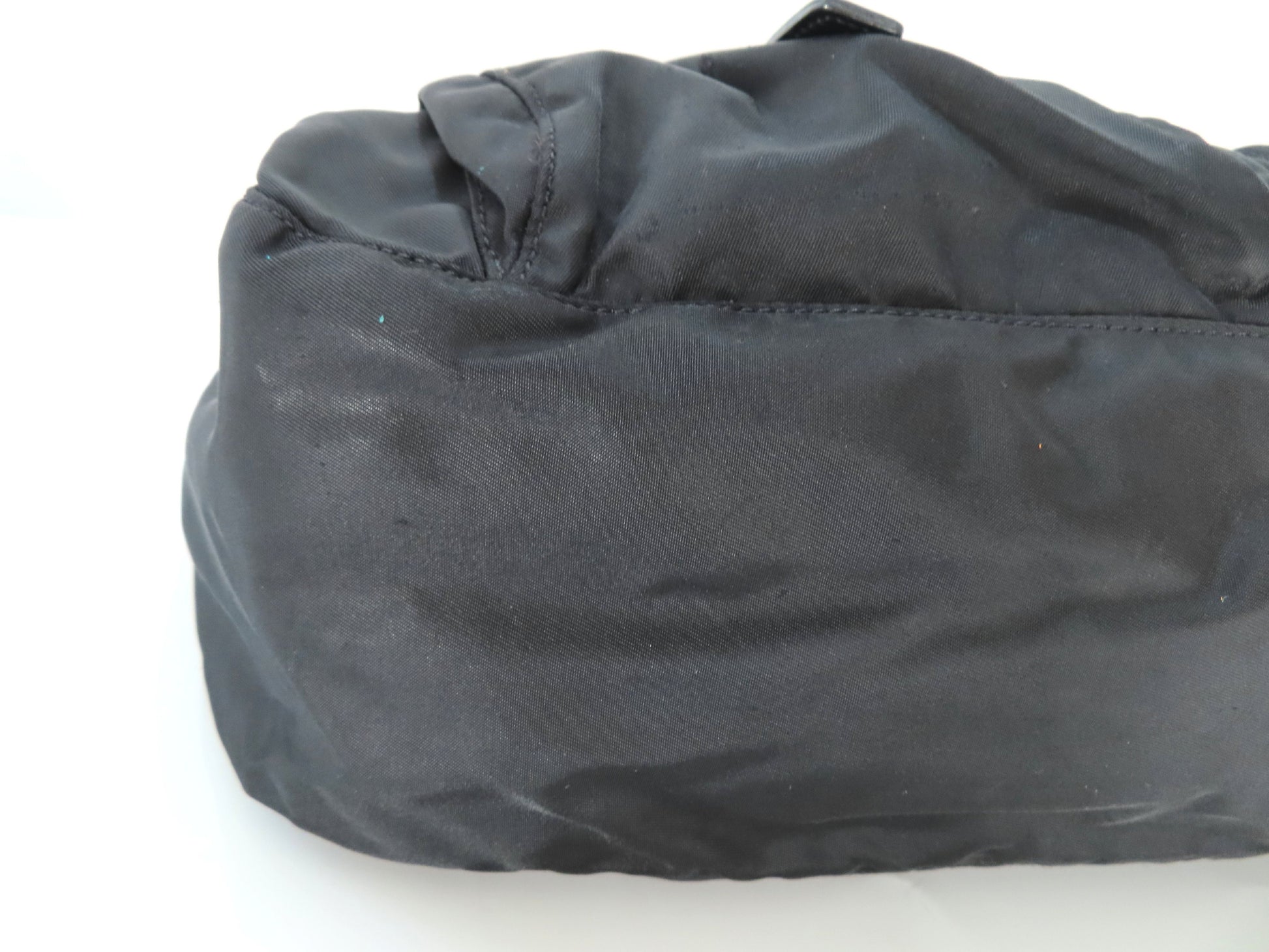 PRADA Prada Tessuto Shoulder Bag with Triangle Logo Plate, Black