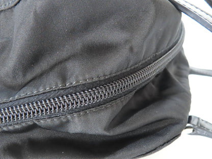 PRADA Prada Evening Heart Triangle Logo Plate Tessuto Tote Bag Black Tote Bag