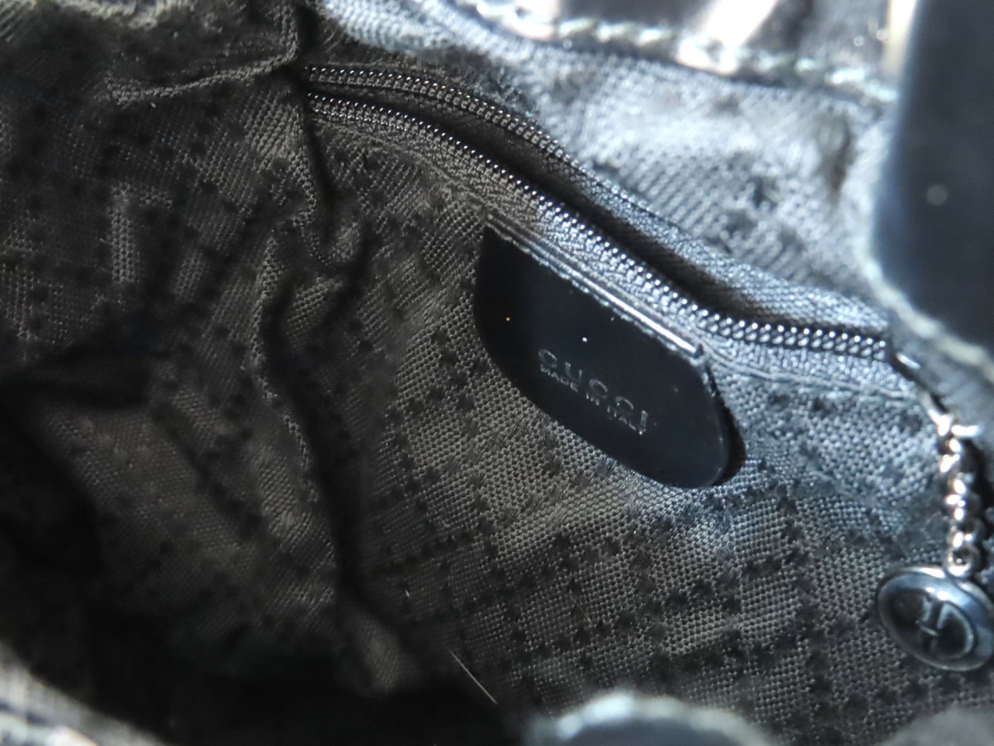 GUCCI Bamboo Gucci Bamboo Nylon Canvas 2-Way Handbag 003・2854・0060・5 Black Handbag