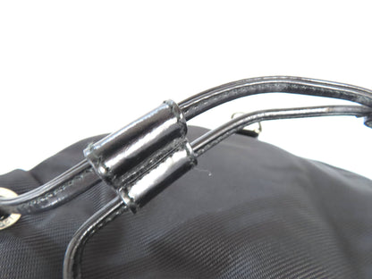 GUCCI Bamboo Gucci Bamboo Nylon Canvas 2-Way Handbag 003・2854・0060・5 Black Handbag