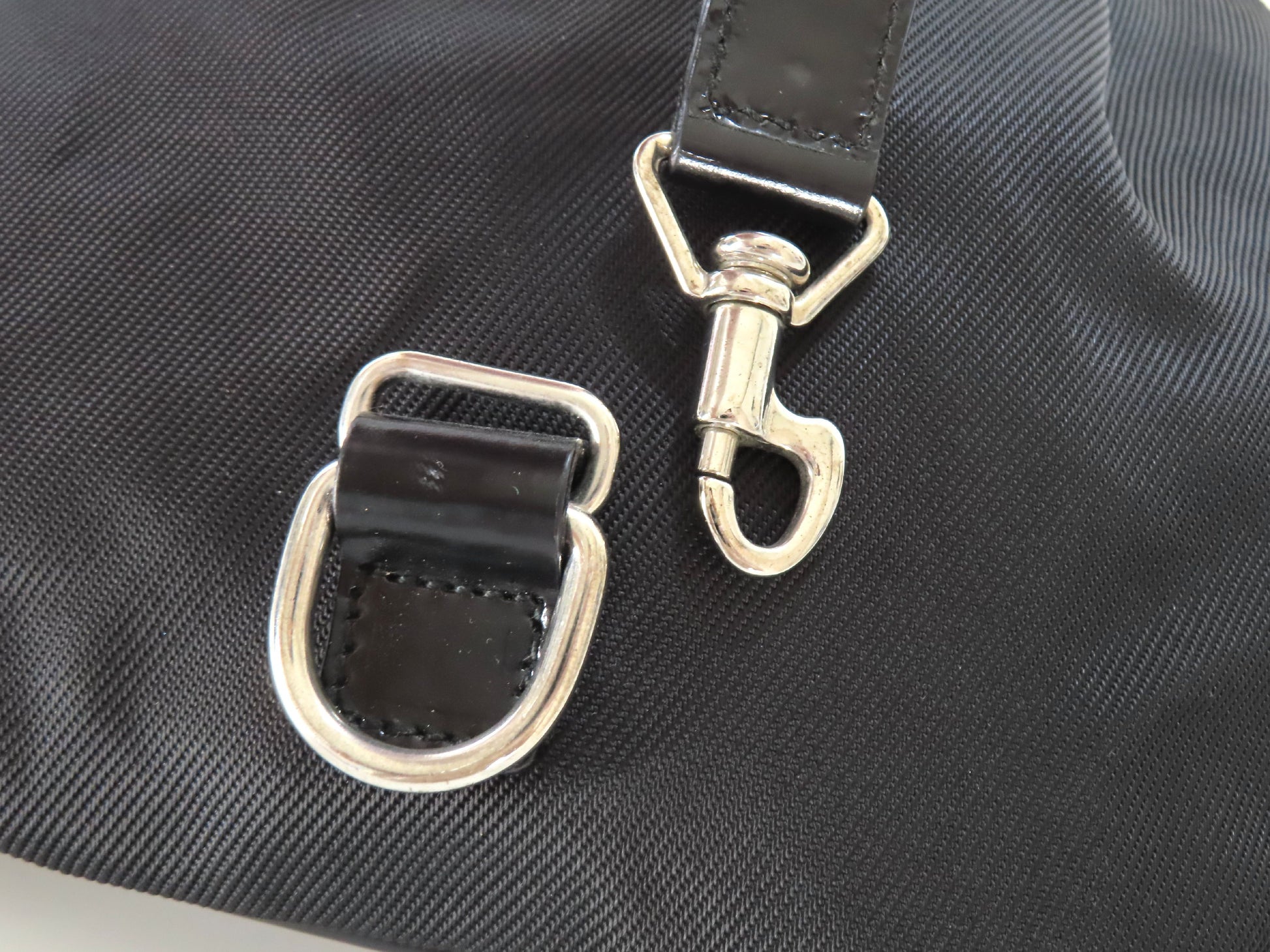 GUCCI Bamboo Gucci Bamboo Nylon Canvas 2-Way Handbag 003・2854・0060・5 Black Handbag