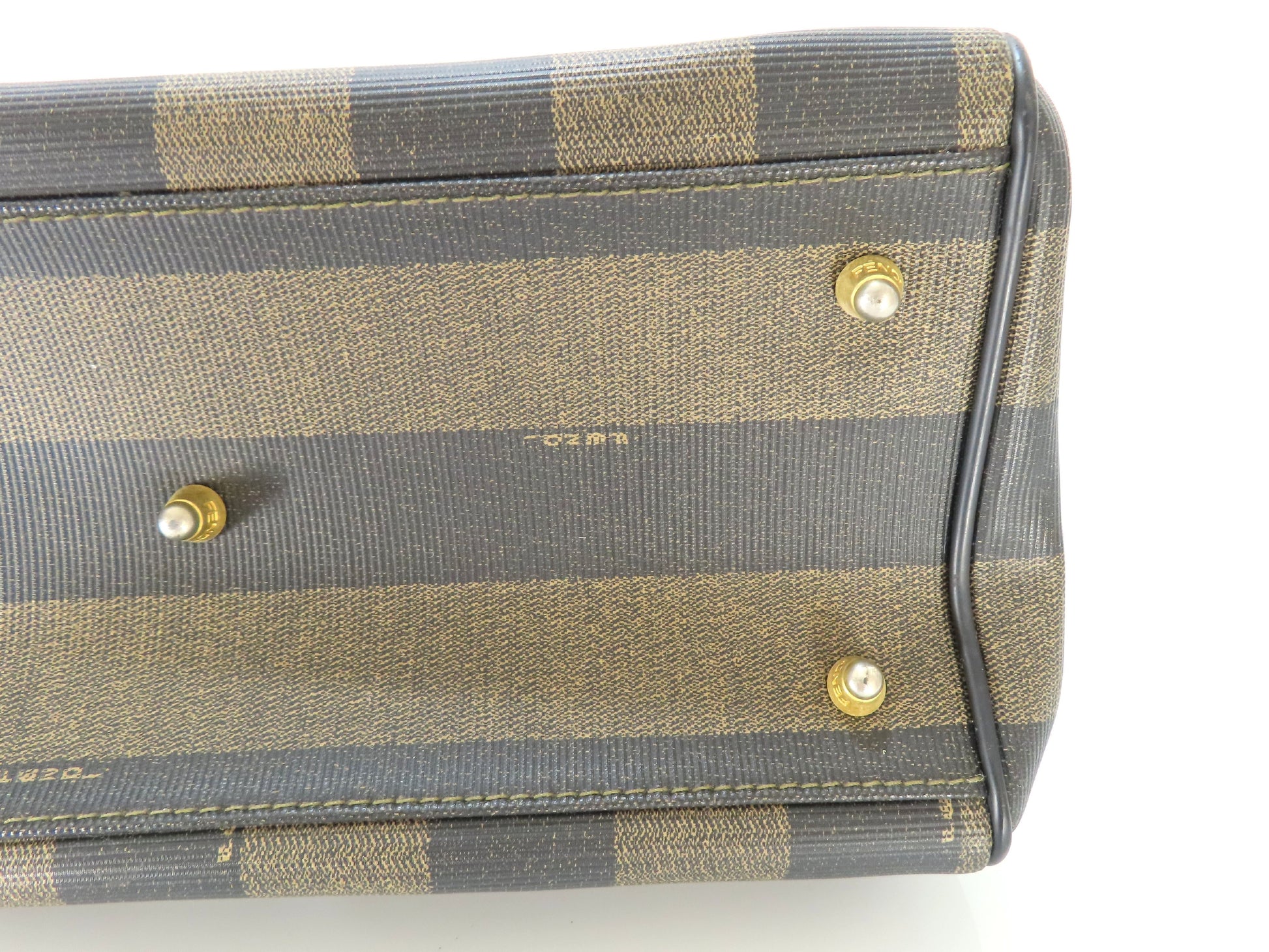 FENDI Pecan PVC 2-way Shoulder Bag 119259022058 Khaki x Black Shoulder Bag