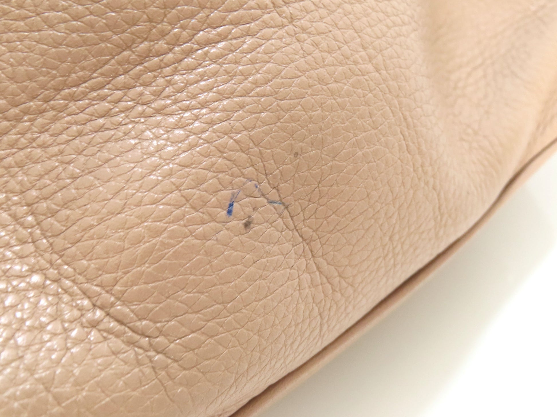 Salvatore Ferragamo Gancini Leather Handbag AB-217421 Pink Beige
